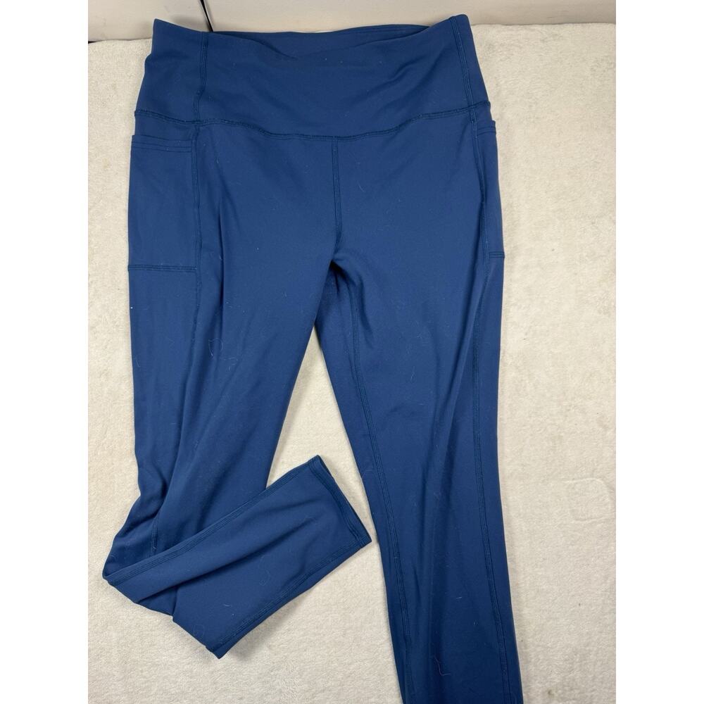 Skechers GO WALK Women’s Blue High Waisted Leggings Side Pockets Stretch Large - Picture 2 of 12